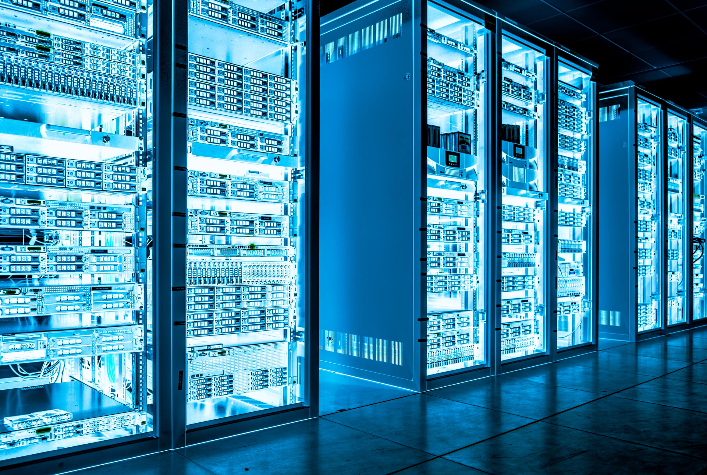 Data cabinets housing hardware